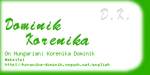 dominik korenika business card